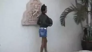 Mamzel उनको पति कुखुरा चाट आँखा संग